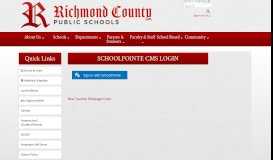 
							         Login - Richmond County Public Schools								  
							    