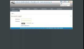 
							         Login - Richmond Public Schools								  
							    
