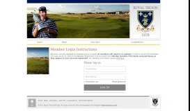 
							         Login - Royal Troon Golf Club								  
							    