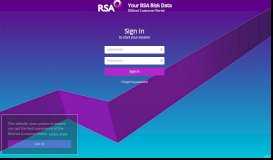 
							         Login - RSA Portal								  
							    