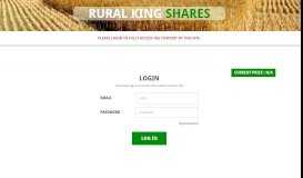
							         Login - Rural King Shares								  
							    