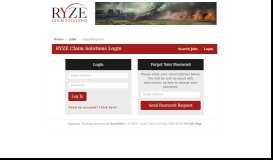 
							         Login - RYZE Claim Solutions Jobs								  
							    