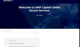 
							         Login Secure services - AMP Capital								  
							    