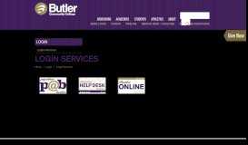 
							         Login Services | Butler Community College								  
							    