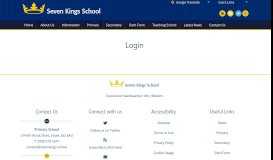 
							         Login - Seven Kings School								  
							    