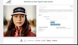 
							         Login sida - Amer Sports sales portal								  
							    