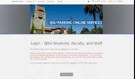 
							         Login - SJSU Students, Faculty, and Staff - San Jose State University								  
							    