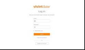 
							         Login - Solar Authentication - Vivint Solar								  
							    