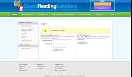 
							         Login - Sound Reading Solutions								  
							    