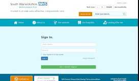 
							         Login - South Warwickshire NHS Foundation Trust								  
							    