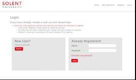 
							         Login - Southampton Solent University accommodation								  
							    