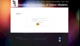 
							         Login - Southern Association of Dance Masters								  
							    