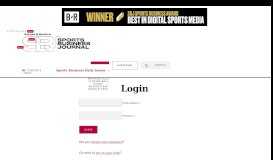 
							         Login - Sports Business Daily								  
							    