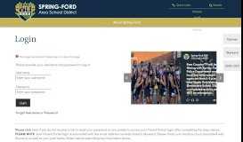 
							         Login - Spring-Ford Area School District								  
							    