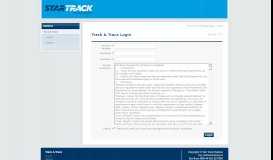 
							         Login - StarTrack Express - Track & Trace								  
							    