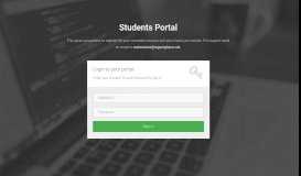 
							         Login - Students' Portal								  
							    