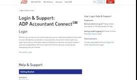
							         Login & Support | ADP Accountant Connect								  
							    