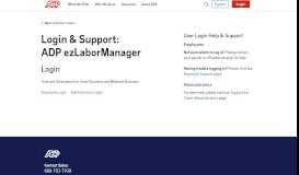 
							         Login & Support | ADP ezLaborManager								  
							    