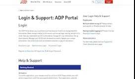 
							         Login & Support | ADP Portal | ADP Self Service Portal - ADP.com								  
							    