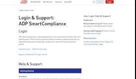 
							         Login & Support : ADP SmartCompliance Login								  
							    