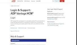 
							         Login & Support | ADP Vantage HCM - ADP.com								  
							    
