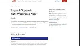 
							         Login & Support | ADP Workforce Now - ADP.com								  
							    