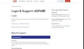 
							         Login & Support | ADP4ME - ADP.com								  
							    
