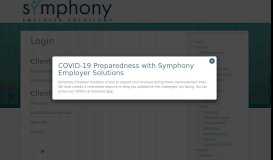 
							         Login - Symphony Employer Solutions								  
							    