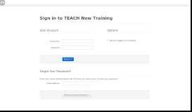 
							         Login - TEACH Now Training								  
							    