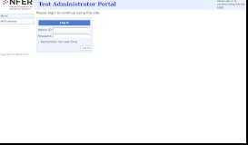 
							         Login - Test Administrator Portal								  
							    