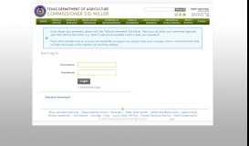 
							         Login - Texas Department of Agriculture								  
							    