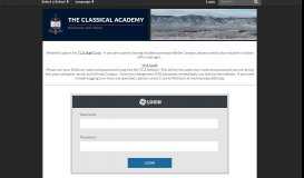 
							         Login - The Classical Academy								  
							    