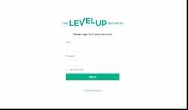 
							         Login - The Level Up Initiative								  
							    