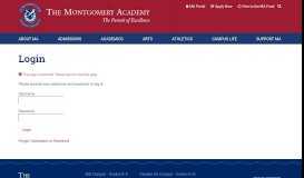 
							         Login - The Montgomery Academy								  
							    