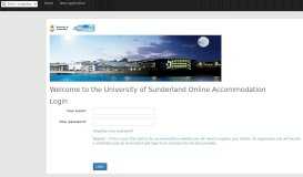 
							         Login - The University of Sunderland								  
							    