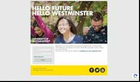 
							         Login - The University of Westminster								  
							    