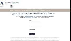 
							         Login to access AP Benefit Advisors Webinar Archives - Employee ...								  
							    