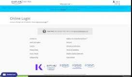 
							         Login to access your assets - Kaplan								  
							    