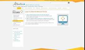 
							         Login to Alberta Netcare Portal, Netcare Learning Centre								  
							    