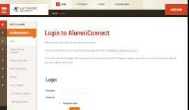 
							         Login to AlumniConnect - La Trobe University								  
							    