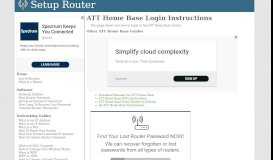 
							         Login to ATT Home Base Router - SetupRouter								  
							    