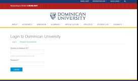 
							         Login to Dominican University | Dominican University								  
							    