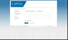 
							         Login to E-Office System								  
							    