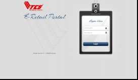 
							         Login to E-Retail Portal - TCS Courier								  
							    