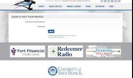
							         Login to edit your Profile - Saint Francis Cougars								  
							    