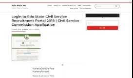 
							         Login to Edo State Civil Service Recruitment Portal 2018 | Civil ...								  
							    