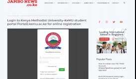 
							         Login to Kenya Methodist University-KeMU student portal Portal2 ...								  
							    