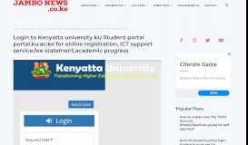 
							         Login to Kenyatta university kU Student portal portal.ku.ac.ke for ...								  
							    