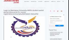 
							         Login to Machakos University-MKSU student portal portal.mksu.ac.ke ...								  
							    