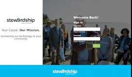 
							         Login to Manage Donations - Stewardship Technology								  
							    